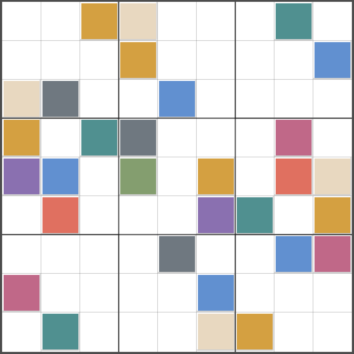Pixelry Sudoku color board